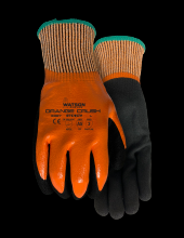 Watson Gloves 387-S - STEALTH ORANGE CRUSH A5 18GG FULLDIP SANDY NITRILE COATED - S