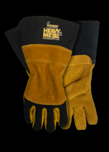 Watson Gloves 533-L - BLACK VELVET SPLIT ELK BACK ELK FULL REVERSE PALM WELDING - L