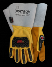 Watson Gloves 5782G-L - STORM TROOPER GAUNTLET FULL GRAIN DEERSKIN BACK KEVLAR THREA