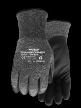 Watson Gloves 9394-M - STEALTH TRANSFORMER WASTENOT CRINKLE LATEX ACRYLIC LINED COATED - M