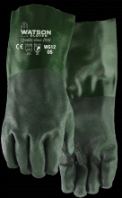 Watson Gloves WG12 - GLOVE DOUBLE DIPPED PVC 12" GAUNTLET GREEN / ONE SIZE