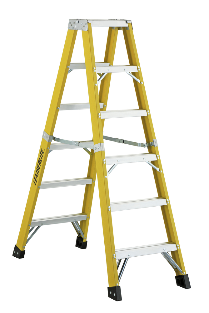 6&#39; Fiberglass Twin Step Ladder Type IA 300 Load Capacity (lbs)