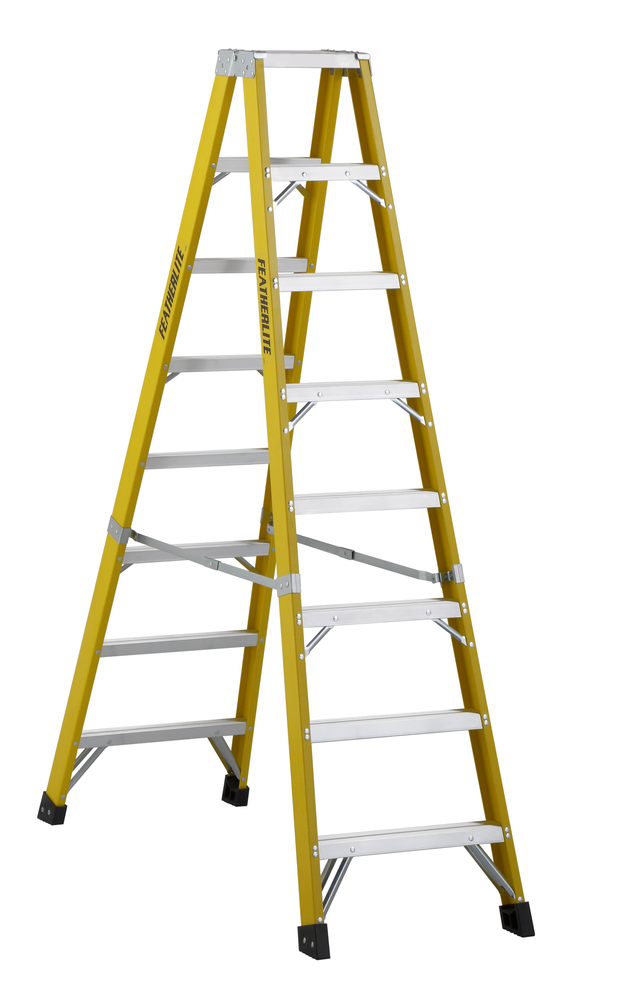 8&#39; Fiberglass Twin Step Ladder Type IA 300 Load Capacity (lbs)