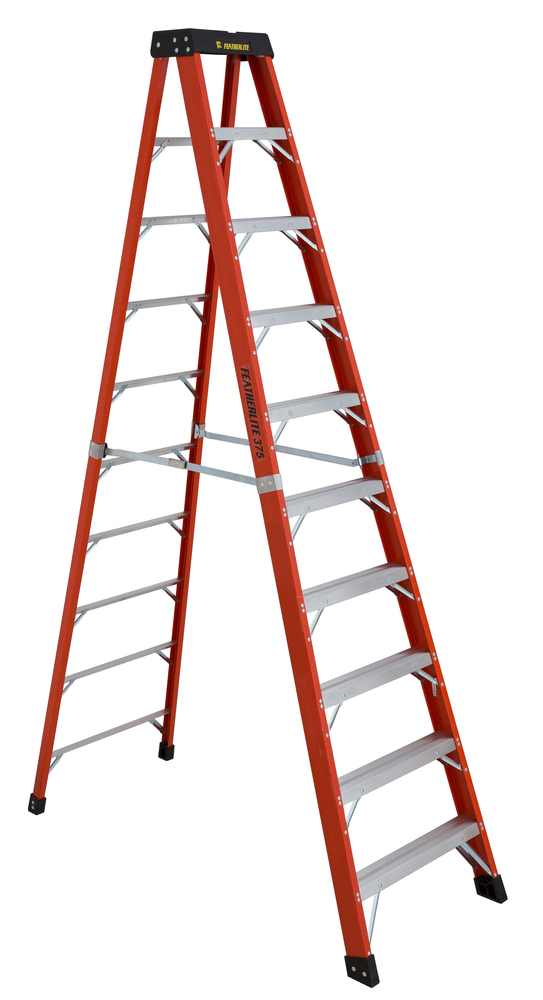 STEPLADDER 10&#39; FIBERGLASS TYPE 1AA 375LB SUPER HD