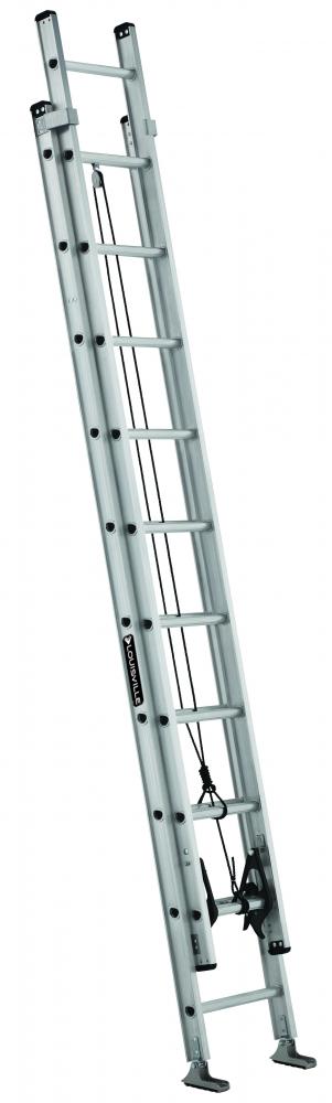 20&#39; Aluminum Extension Ladder, Type IA, 300 lb Load Capacity