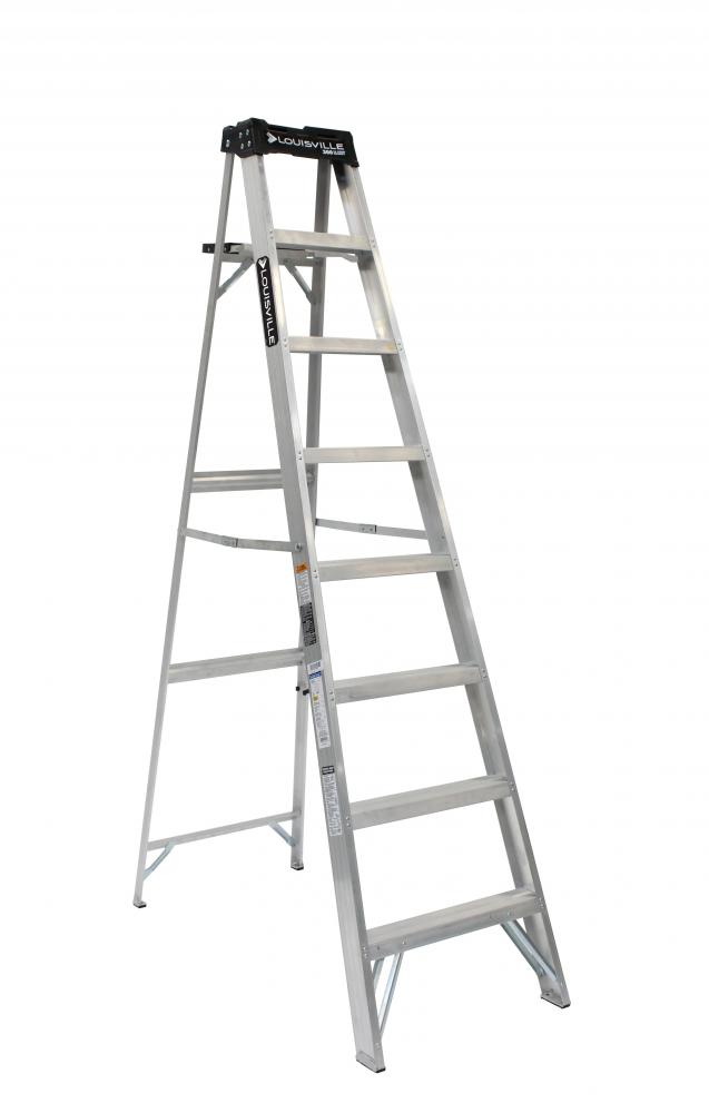 8&#39; Aluminum Step Ladder,  Type IA, 300 lb Load Capacity
