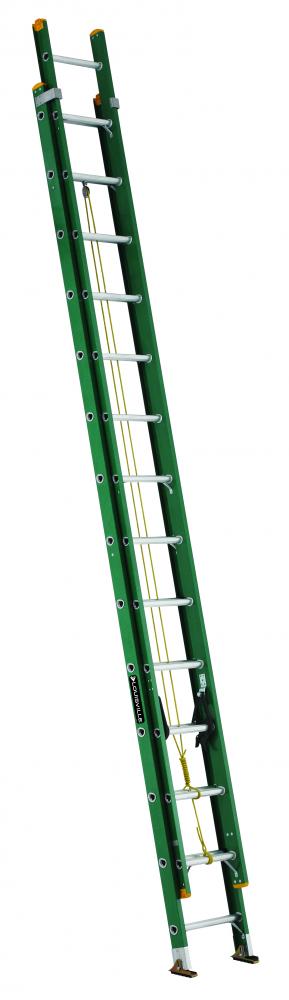 28&#39; Fiberglass Extension Ladder, Type II, 225 lb Load Capacity