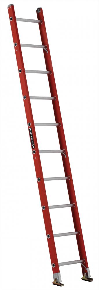 10&#39; Fiberglass Straight Ladder, Type IA, 300 lb Load Capacity