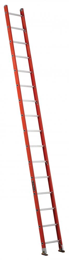 16&#39; Fiberglass Straight Ladder, Type IA, 300 lb Load Capacity