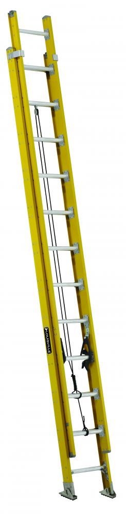 24&#39; Fiberglass Extension Ladder, Type IAA, 375 lb Load Capacity
