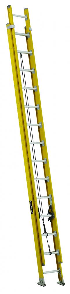 28&#39; Fiberglass Extension Ladder, Type IAA, 375 lb Load Capacity