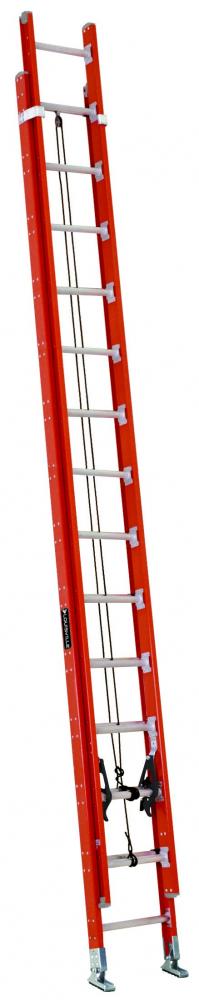 28&#39; Fiberglass Extension Ladder, Type IA, 300 lb Load Capacity