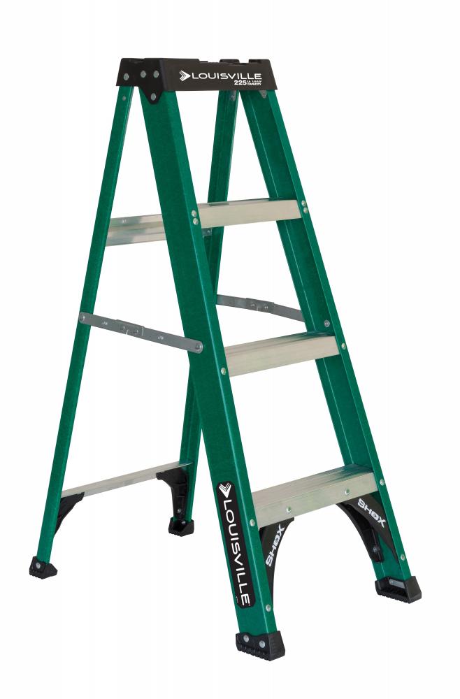 4&#39; Fiberglass Step Ladder, Type II, 200 lb Load Capacity