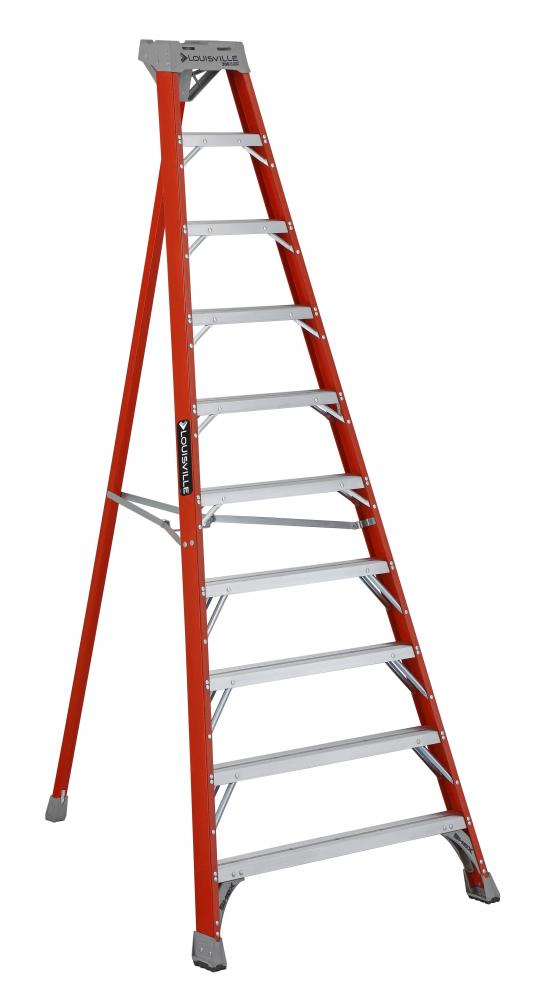 10&#39; Fiberglass Tripod Ladder, Type IA, 300 lb Load Capacity