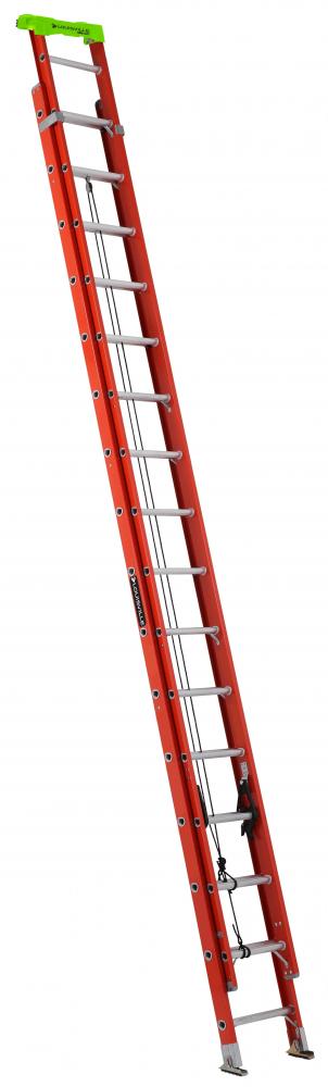 32&#39; Fiberglass Extension Ladder, w/ProTop, Type IA, 300 lb Load Capacity