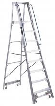 Louisville Ladder Corp AP5008 - ALUMINUM PLATFORM LADDER 8' 300LB CAP. WITH HANDRAILS / ROLL