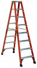 Louisville Ladder Corp FM1408HD - 8' Fiberglass Twin Step Ladder, Type IAA, 375 lb Load Capacity