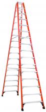 Louisville Ladder Corp FM1416HD - 16' Fiberglass Twin Step Ladder, Type IAA, 375 lb Load Capacity