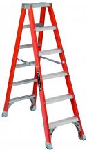 Louisville Ladder Corp FM1506 - 6' Fiberglass Twin Step Ladder, Type IA, 300 lb Load Capacity
