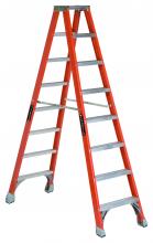 Louisville Ladder Corp FM1508 - 8' Fiberglass Twin Step Ladder, Type IA, 300 lb Load Capacity