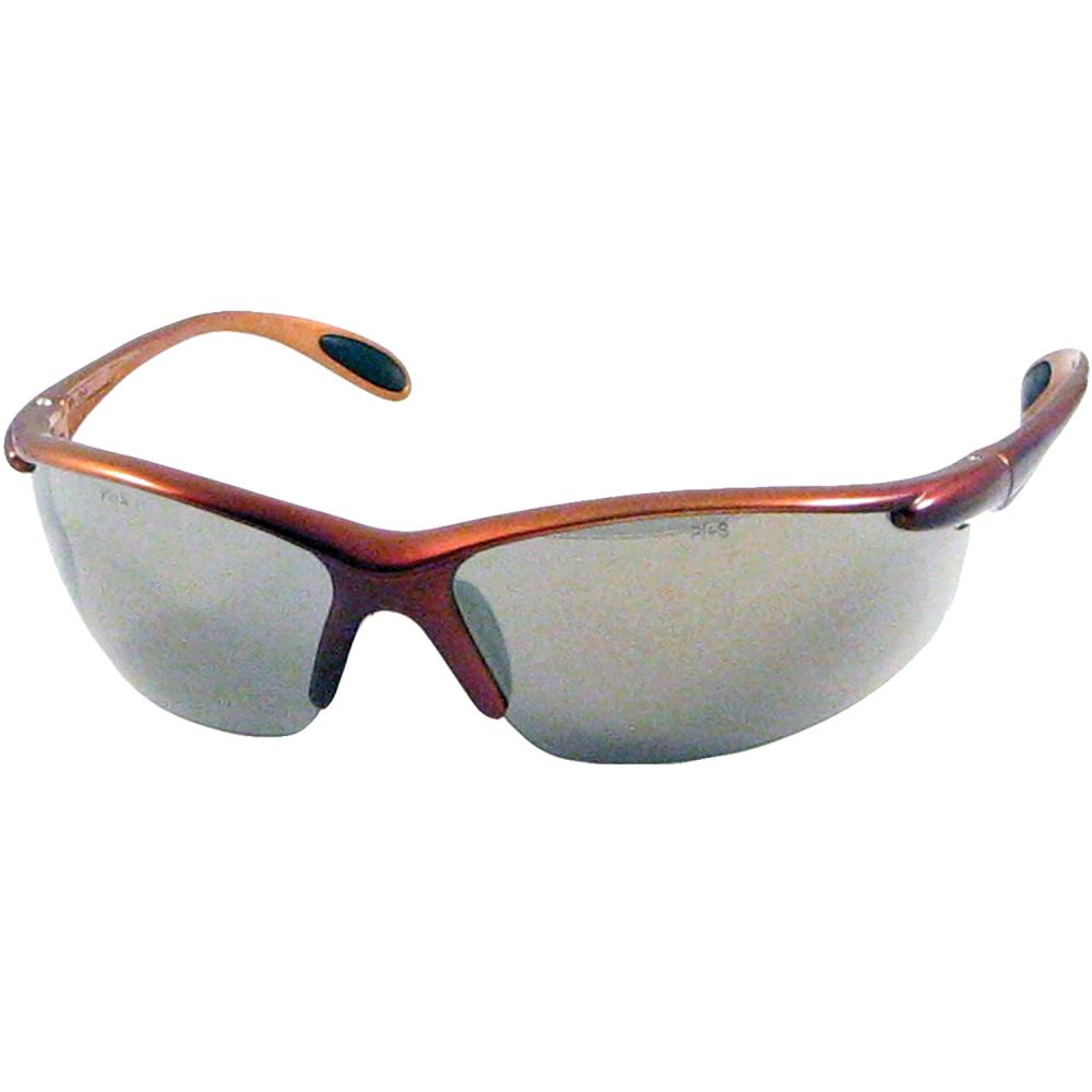 Catalina Brown Metallic frame w/paddle temples, indoor/outdoor lens, CSA