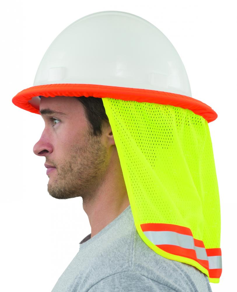 Neck Shield, Hi-Viz Lime Green. Fits all ERB hard hats. (3/Pack)
