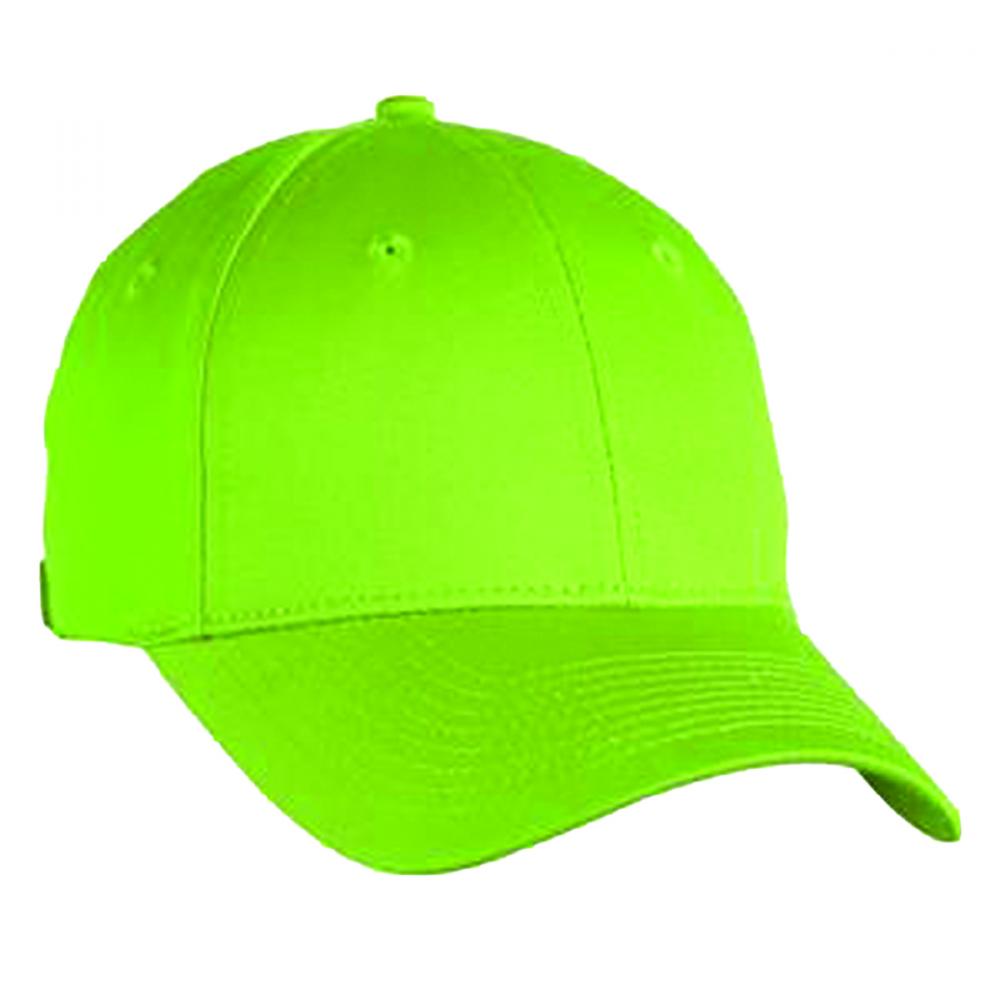 Baseball cap high viz lime green. (Priced per each sold by the dozen only)