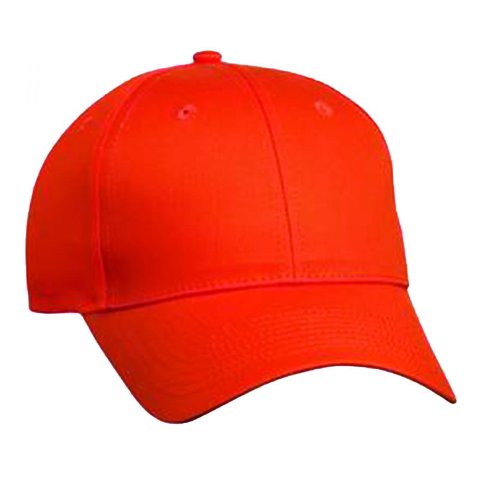 Baseball cap orange. (Priced per each sold by the dozen only)