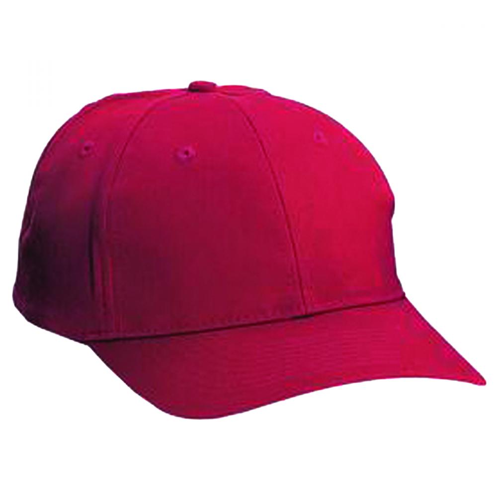 Baseball cap red. (Priced per each sold by the dozen only)