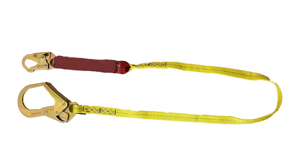 6 FT EEA SINGLE EXTERNAL ENERGY ABSORBER LANYARD W/2-1/4 HOOK - 140/375 LBS