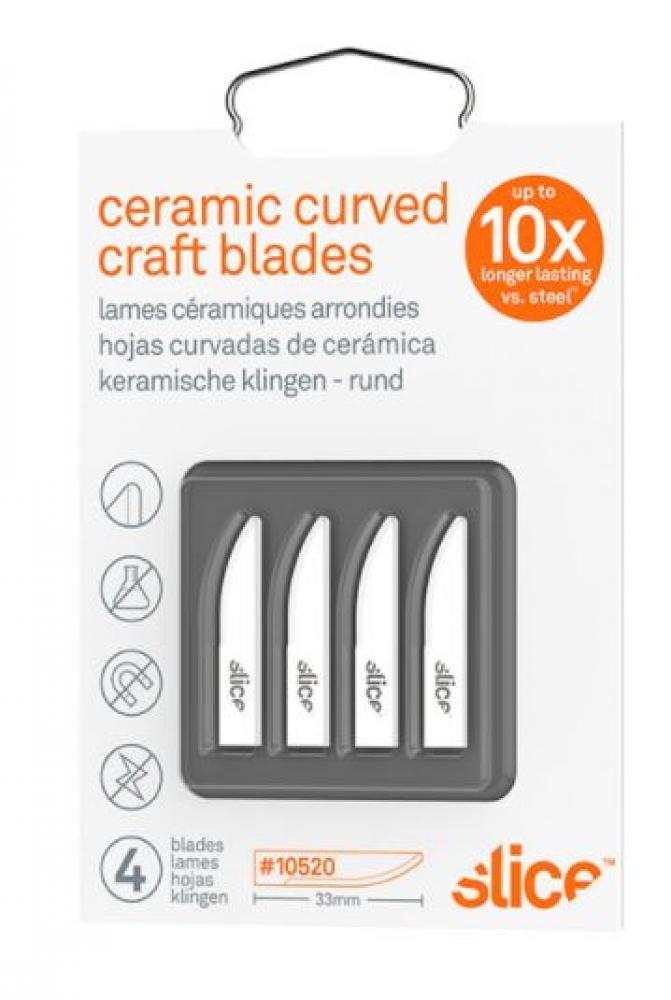 Curved Edge Rounded Tip Ceramic Blade