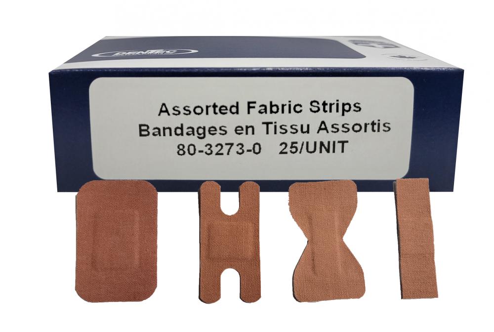 ASSORTED FABRIC STRIPS - 25/BOX