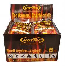 Dentec 1070601-HT - HOTTEC Toe Warmers 6 Hour Warmers - Display Box - 1 pair per pack. Fits inside shoe or boot.