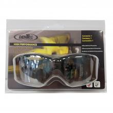 Dentec 12E93705CAM - Miranda Black frame w/paddle temples, indoor/outdoor lens in clam shell, CSA