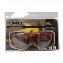 Dentec 12E93765CAM - Miranda Burgundy Frame w/paddle temples, indoor/outdoor mirrored in clam shell,CSA