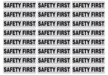 Dentec 13HL-SAFETY FIRST - "SAFETY FIRST" Reflective strip, 1" x 4"