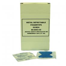 Dentec 80-0093-50 - METAL DETECTABLE FABRIC STRIPS - BLUE - FINGERTIPS L/S (50/BOX)