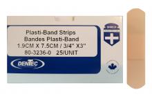 Dentec 80-3236-0 - PLASTIC ADHESIVE STRIPS - .75" X 3" (1.9cm x 7.5cm)