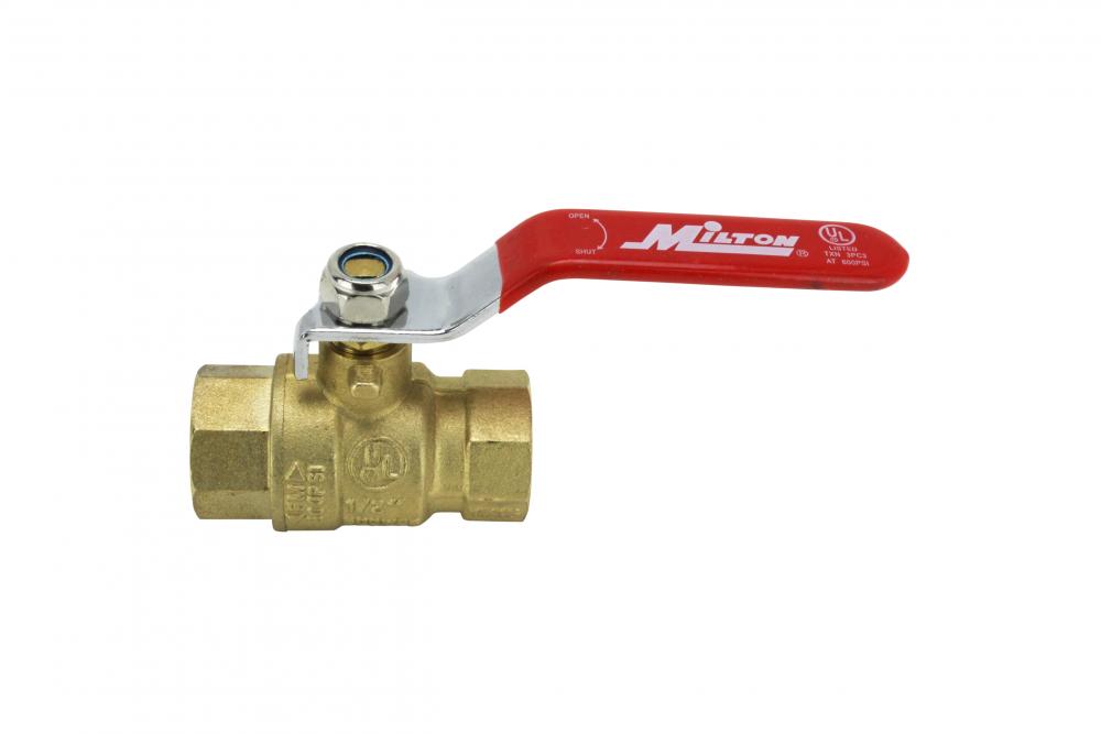 Milton® (1094-8) 1/2&#34; FNPT Full Port Heavy-Duty Brass Ball Valve