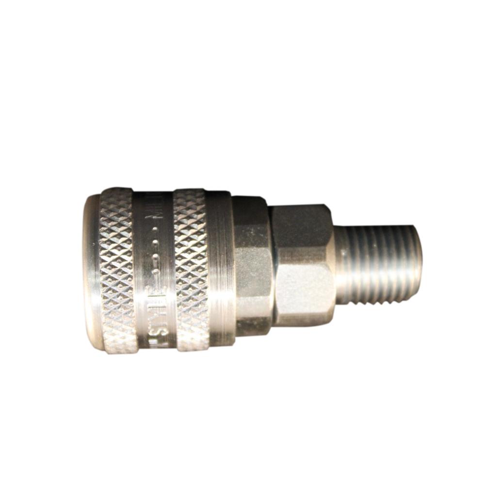 Milton Air Coupler Steel A-Style Air Tool Fitting 1/4-in NPT Male, Air Hose Quick Connect Fitting 30