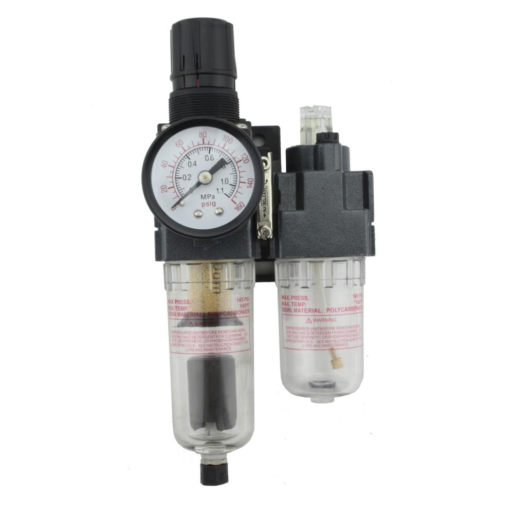 EXELAIRâ„¢ by Milton FRL  Air Filter & Regulator w/Lubricator - 1/4 NPT (EX25PBL40A-02P)