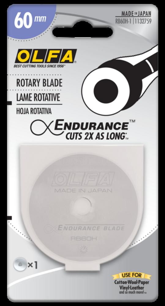 OLFA 60mm RB60H-1 Endurance Rotary Blade, 1pk