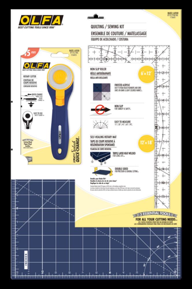 OLFA RTY-2C STQR NBL Rotary Essentials Kit, Navy