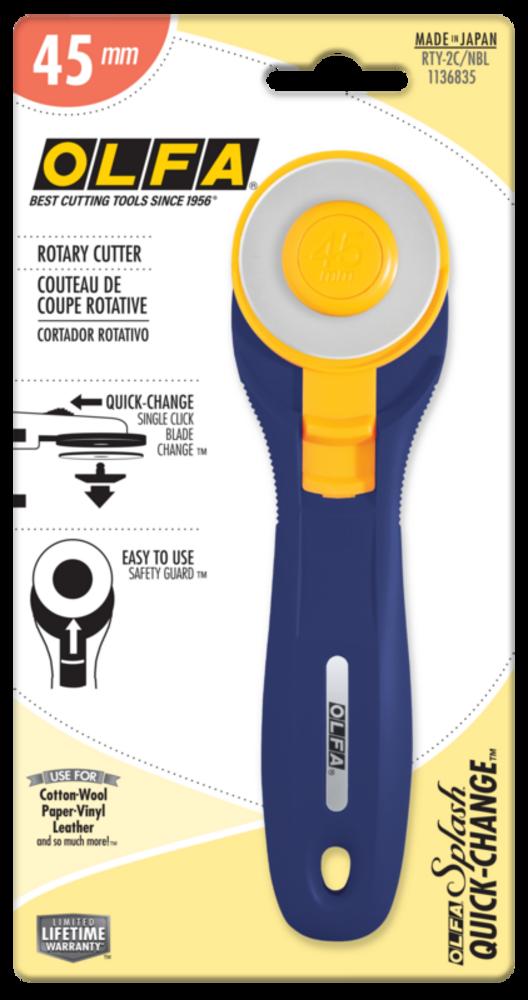 OLFA 45mm RTY-2C/NBL Quick-Change Rotary Cutter, Navy