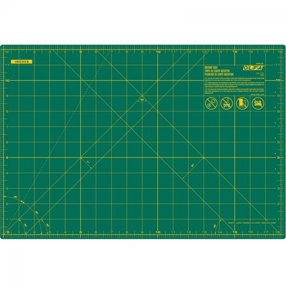 Double-Sided Self-Healing Rotary Mat, Green 12&#34; x 18&#34;