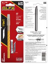 OLFA 1124195 - AK-1/5BR 6mm Graphic Art Knife w/5 KB Art Blades