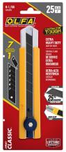 OLFA 1096290 - H-1BB - 25mm Classic Ratchet-Lock Extra Heavy-Duty Utility Knife with Rubber Inset