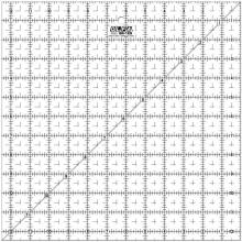 OLFA 1071818 - QR-12S Frosted Non-Slip Acrylic Ruler, 12-1/2" Square