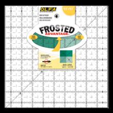 OLFA 1071799 - QR-9S Frosted Non-Slip Acrylic Ruler, 9-1/2" Square