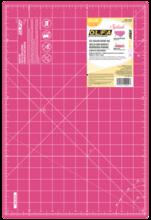 OLFA 1132643 - RM-CG/PIK Double Sided Rotary Mat, Pink 12-Inch x 18-Inch